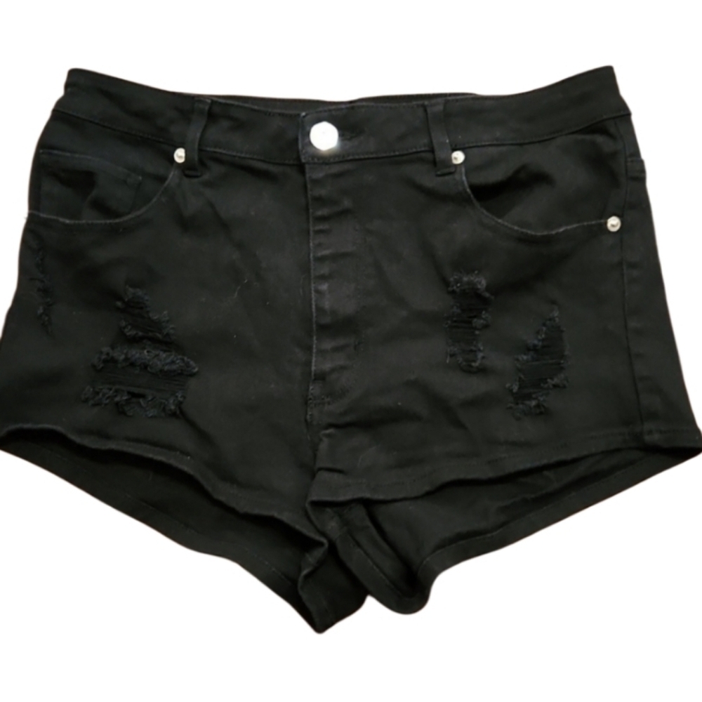 Divided Shorts Womens Black Size 10 distressed denim